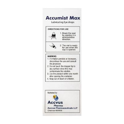 ACCUMIST MAX LUBRICATING Eye Drops 10ml - Dry Eye-Olt