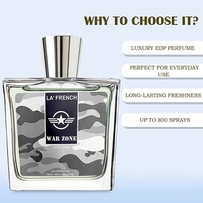 La French War Zone Eau De Perfume for Men 100 ml - Men Perfumes (Edt/Edp)
