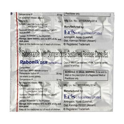 Rabonik DSR 20mg Capsule 15'S - Ulcer/Reflux/Flatulence-Aaa