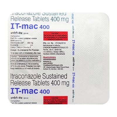 IT Mac 400mg Tablet 4'S - Fungal Infections-Anf