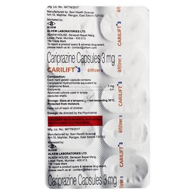 CARILIFT 3 Capsule 10's - Schizophrenia-Aps