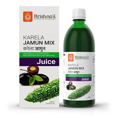 Krishna's Herbal & Ayurveda Karela Jamun Neem Juice 500 ml - Ayurvedic Juices