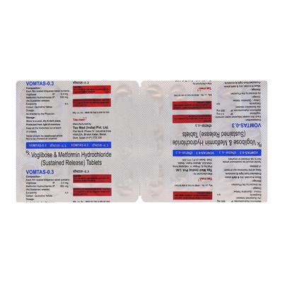 VOMTAS 0.3 Tablet 15's - Diabetes-Ant