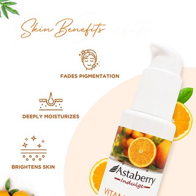 Astaberry Indulge Vitamin C Face Moisturizer for Skin Illuminate - Brightens & Lighten 100 ml - Face Moisturizers