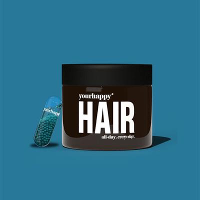 Yourhappylife Hair Capsules with Keranat, Biotin 10,000Mcg, Hair Aminos, Dht Blockers, Dual Action Capsules for Healthy Hair Growth 30 Capsules 1's - Hair & Skin