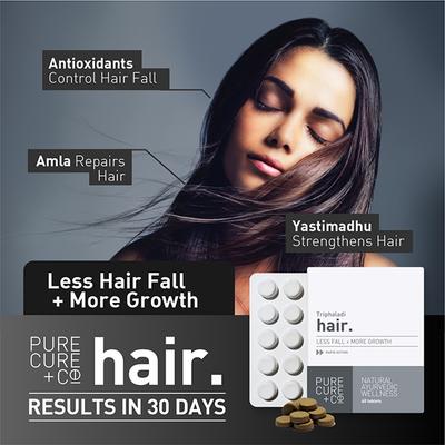 Pure Cure + Co. Hair - Helps Provide Strength + Shine Tablets 60 1's - Hair Treatment