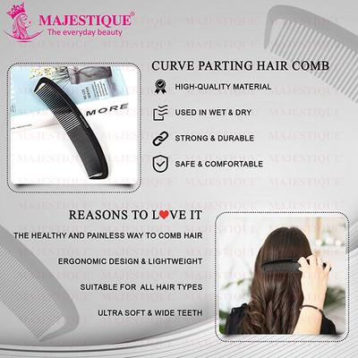 Majestique Hair comb with handle Curve Parting Hair Comb 1's - Hair Combs