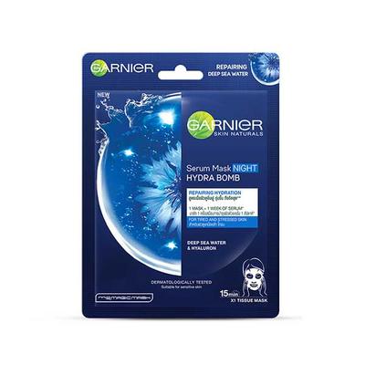 Skin Naturals Night Serum Sheet Mask with Deep Sea Water - For Tired & Stressed Skin 28 gm - Sheet Masks