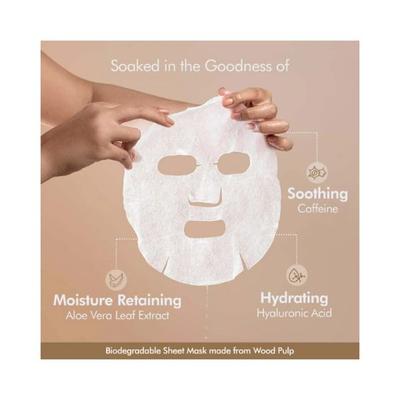 mCaffeine Hydrating & Clarifying Face Sheet Masks with Green Tea & Coffee - Value 120g 6's - Sheet Masks