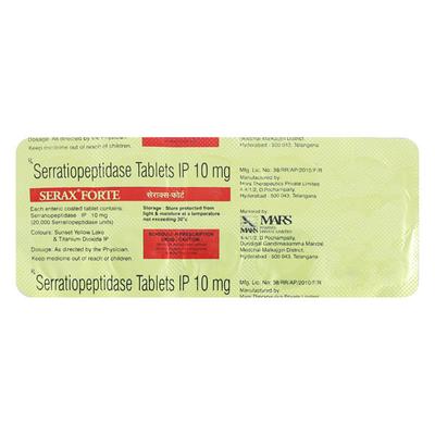 SERAX FORTE 10mg Tablet 10's - Pain relief-Ant