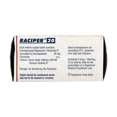 Raciper 20mg Tablet 15'S - Ulcer/Reflux/Flatulence-Aaa