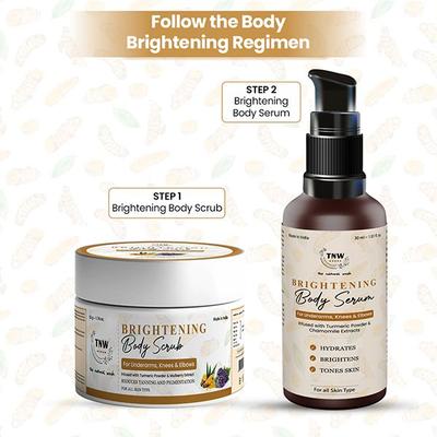 TNW The Natural Wash Brightening Body Scrub with Turmeric Extracts and Mulberry Extracts 50 gm - Scrubs & Exfoliants