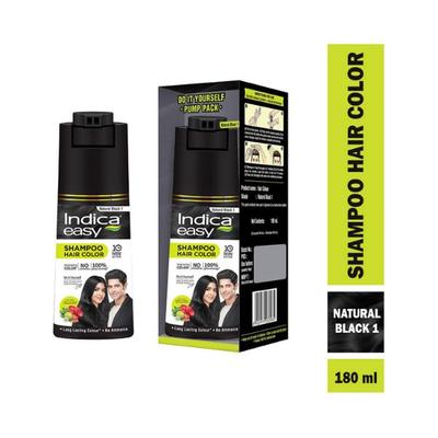 Indica DIY Shampoo Hair Color Natural Black 1 Pet 80 ml - Shampoos