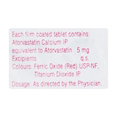 Aztor 5mg Tablet 15'S - High Cholesterol-Dys