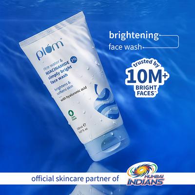 Plum 2% Niacinamide Face Wash With Rice Water For Bright, Soft Skin Gentle,Non-drying formula 150 ml - Face Wash & Cleansers