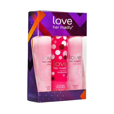 Revlon Love Her Madly Perfumed Body Spray Pack Of 3 Combo For Women (Love Her Madly + Love Her Madly + Love Her Madly Rendezvous ) 300 Ml - Women Deodorants/Roll-Ons