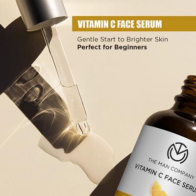 The Man Company Vitamin C Face Serum - Hyaluronic Acid Boosts Collagen Evens Skin Tone 30ml - Face Creams