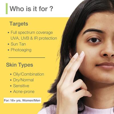 Cos-IQ Outdoor Sunscreen Serum SPF 50 PA triple plus Broad Spectrum UVA UVB and IR Protection Zero White 30 ml - Face Sunscreen