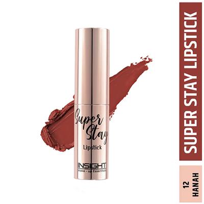 Insight Cosmetics Super Stay Lipstick - Hanah (12) Infused with Argan & Vitamin E Oil 7gm - Lipsticks