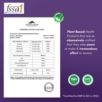 Rasayanam Magnesium Glycinate Tablets 60's - Calcium And Minerals