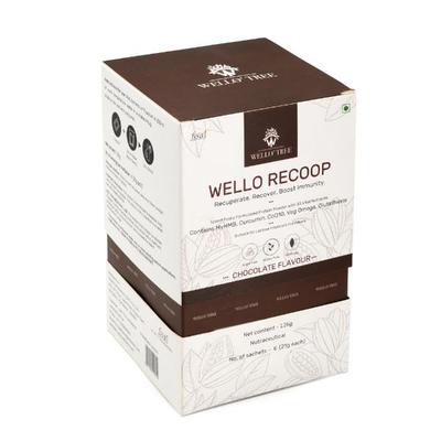 WelloTree Wello Recoop Protein Powder - Chocolate Flavour (Pack Of 6 x 21g) 1's - Protein Drink