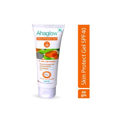 AHAGLOW SPF 40 PA+++ SKIN PROTECT Gel 60gm - Sunscreen Preparations-Emo