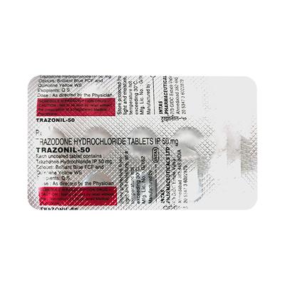 TRAZONIL 50 Tablet 15's - Depression-Ant