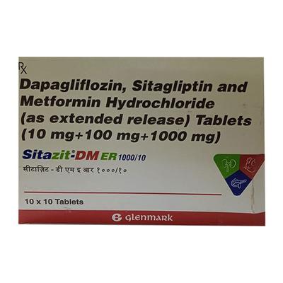 SITAZIT DM ER 1000/10 Tablet 10's - Diabetes-Ant