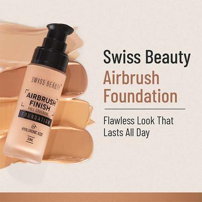 Swiss Beauty Airbrush Finish Full Coverage Foundation -Fair Ivory 30 ml - Foundation