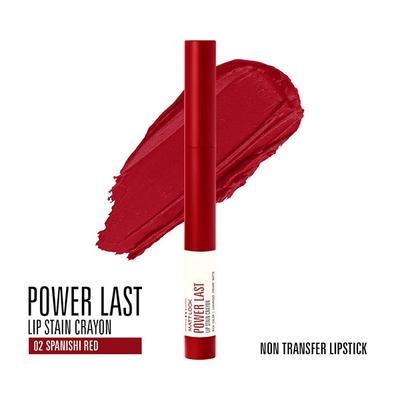 Matt Look Power Last Lip Stain Crayon Lipstick, Rich Colour 1.3 gm - Lipsticks