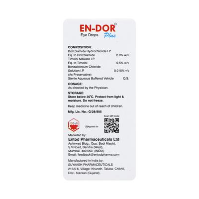 Endor Plus Eye Drops 5ml - Glaucoma-Ant