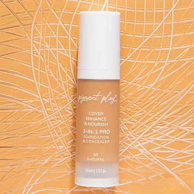 Pigment Play 3-In-1 Foundation & Concealer- Cover + Enhance + Nourish - 03 Natural 30 ml - Foundation