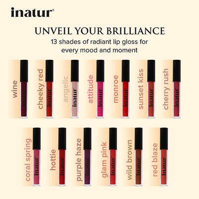 Inatur Lip Gloss - Attitude (L4) 1.6ml - Lip Glosses