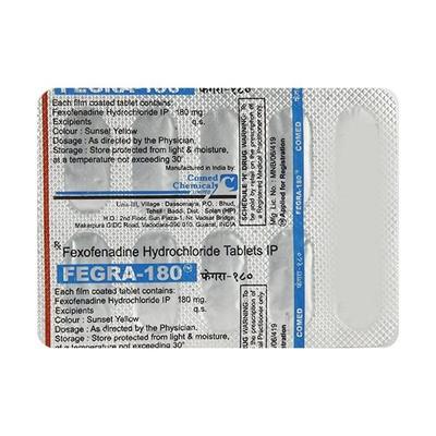 Fegra 180mg Tablet 10'S - Allergies-Ant