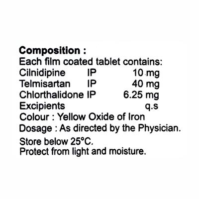 Tricinod 10/6.25Mg Tablet 15's - Hypertension-Ang