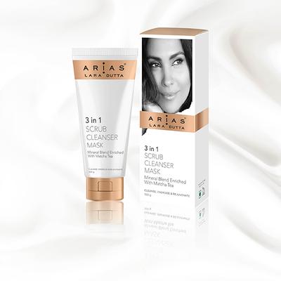 Arias by Lara Dutta 3 In 1 Scrub Cleanser Mask 100 gm - Scrubs & Exfoliants
