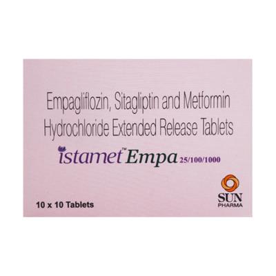 ISTAMET EMPA 25/100/1000 Tablet 10's - Diabetes-Ant