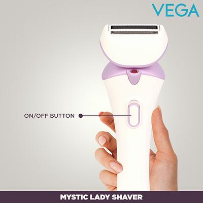 Vega Mystic Lady Shaver for Mins Runtime with Quick Charge, IPX 6 Waterproof and Cord and Cordless Use, (VHLS-02) 1's - Shaving & Hair Removal
