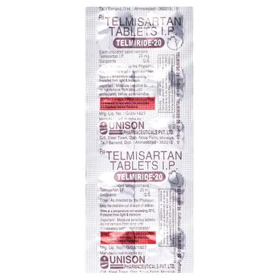 Telmiride 20mg Tablet 10'S - Hypertension-Ang