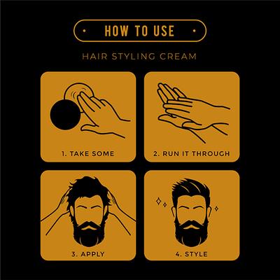 Men Deserve Hair Styling Cream (Strong Hold) + Nourishment Keratin Restore 100gm - Hair Creams