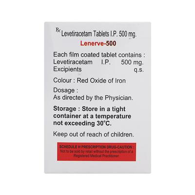 LENERVE 500 Tablet 10's - Epilepsy/Convulsion-Ant