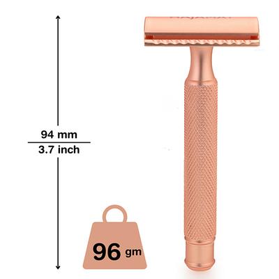 Hajamat Scythe Safety Razor, Ultra High Grade Stainless Steel 304, Rose Gold Finish 1's - Razors & Cartridges