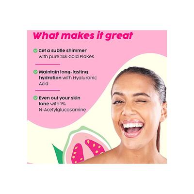 PLIX 24k Guava Gold Lightweight Serum with Vitamin C & Hyaluronic Acid, Face Serum & Primer for Glowing Skin 30 ml - Face Gels