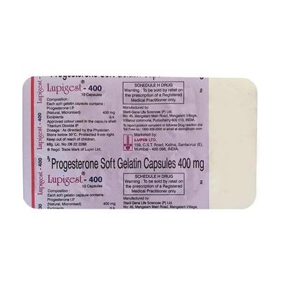 Lupigest 400mg Capsule 10'S - Hormonal Therapy-Oes