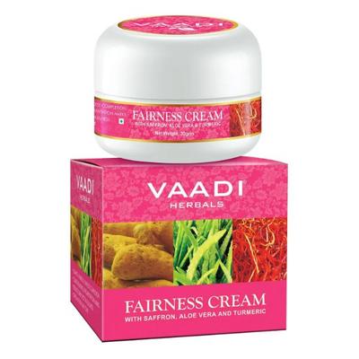 Vaadi Herbals Fairness Cream - Saffron, Aloe Vera & Turmeric 30gm - Face Creams