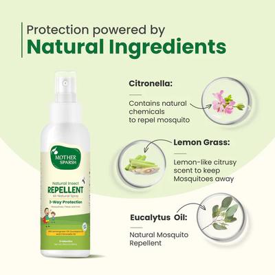 Mother Sparsh Natural Insect Repellent Spray 100 ml - Mosquito Repellent