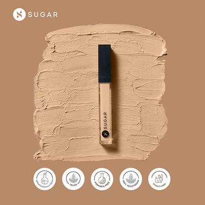 SUGAR Cosmetics Magic Wand Waterproof Concealer - 45 Con Panna (Medium Beige Golden Undertone) 8.4 gm - Concealer