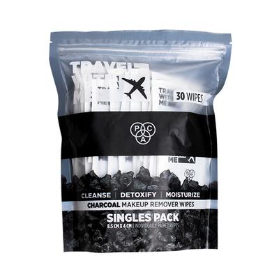 PAC Travel With Me Charcoal Wipes Singles 30's - Make Up Removers