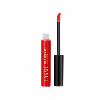 Lakme Forever Matte Liquid Lip, 16hr Lipstick, Red Drive 5.6ml - Liquid Lipsticks