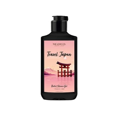 The Love Co. Travel Japan Body Wash - Body Wash For Women - Hydrating - Moisturizing Body Care - 100% Vegan - Paraben Free 250 ml - Shower Gels & Body Wash